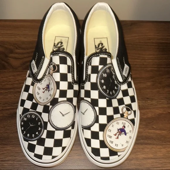 Vans Black and White Checkerboard Slip-On Sneakers - Picture 2 of 5